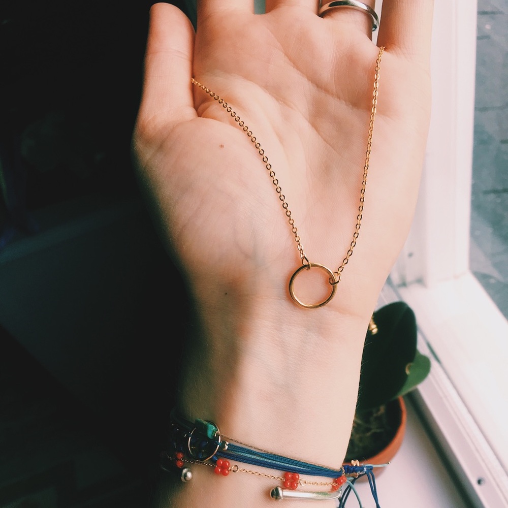 ⚡️Simple Gold Ring Necklace